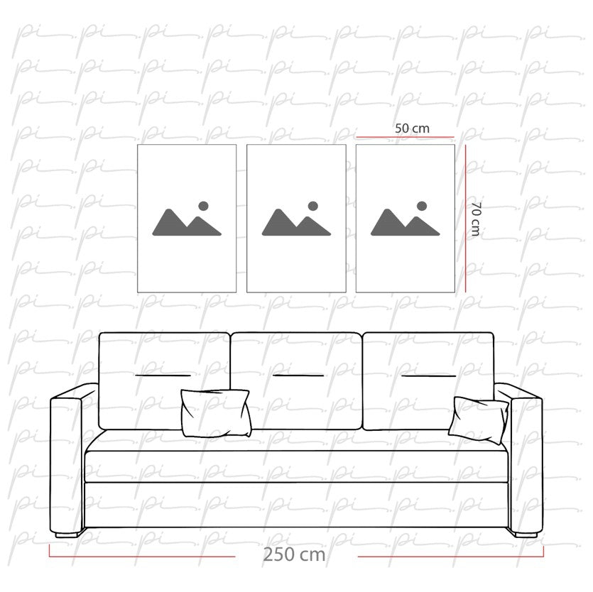 Sarı Güller Triple Cam Tablo