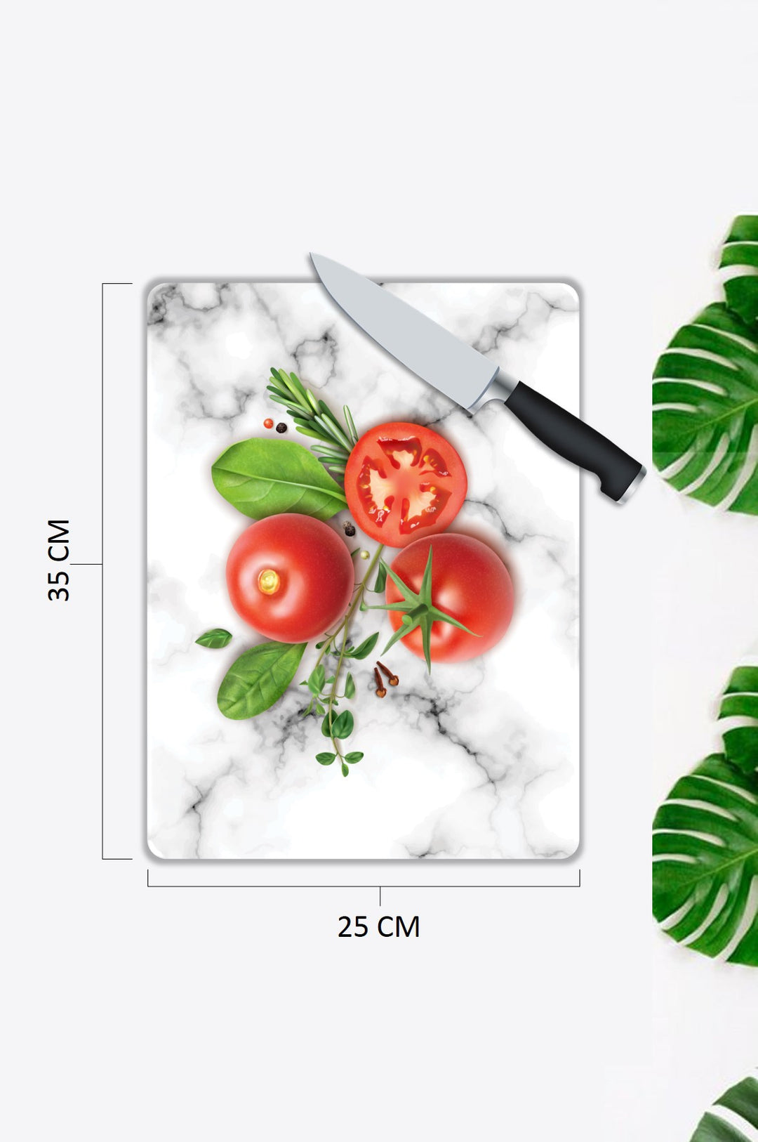 Domates Desen Cam Kesme Tablası