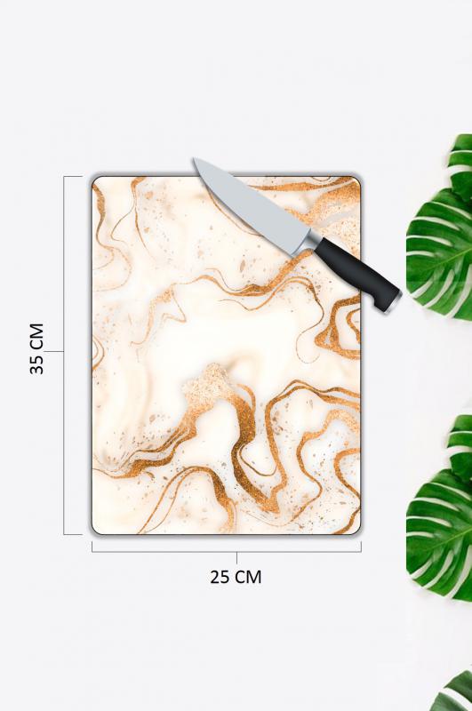 Mermer Desen Cam Kesme Tablası