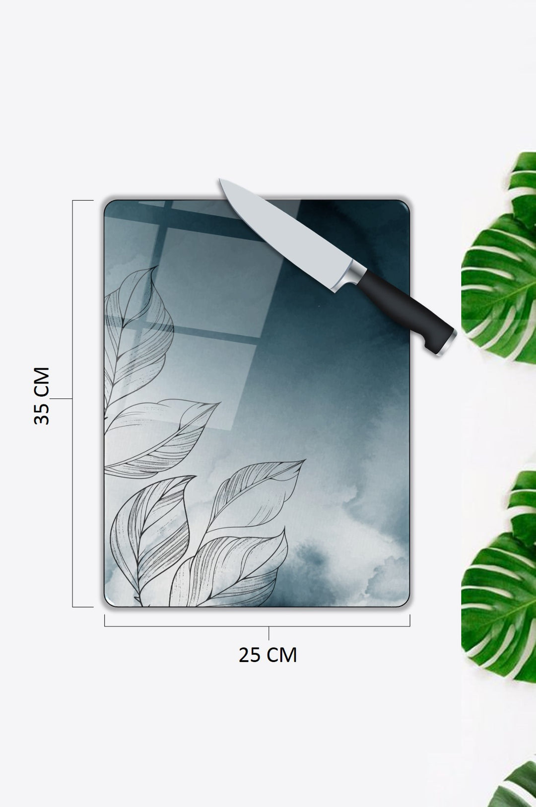 Yaprak Desen Cam Kesme Tablası