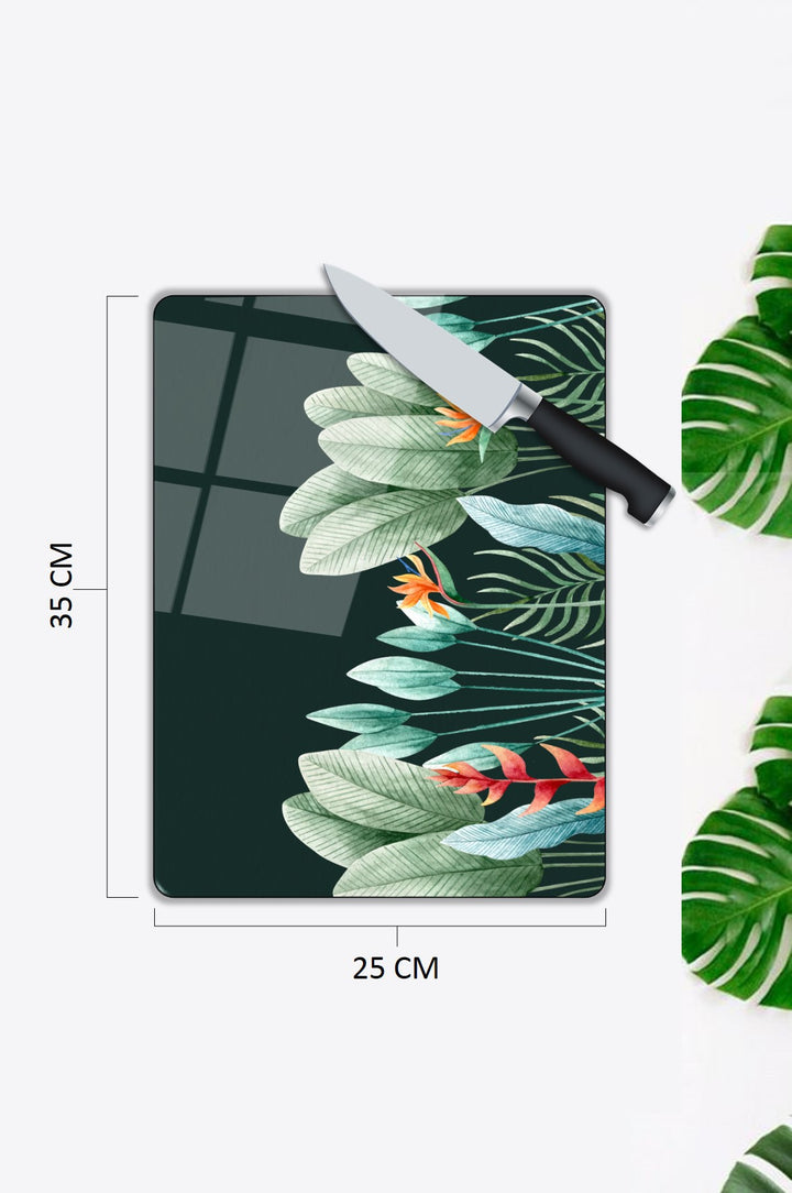 Yaprak Desen Cam Kesme Tablası