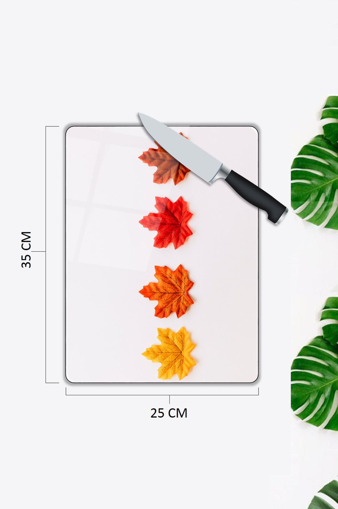 Yaprak Desen Cam Kesme Tablası