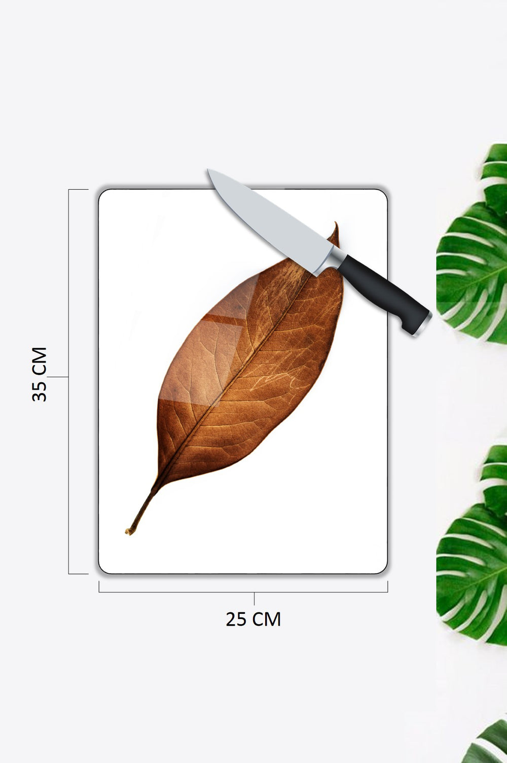 Yaprak Desen Cam Kesme Tablası