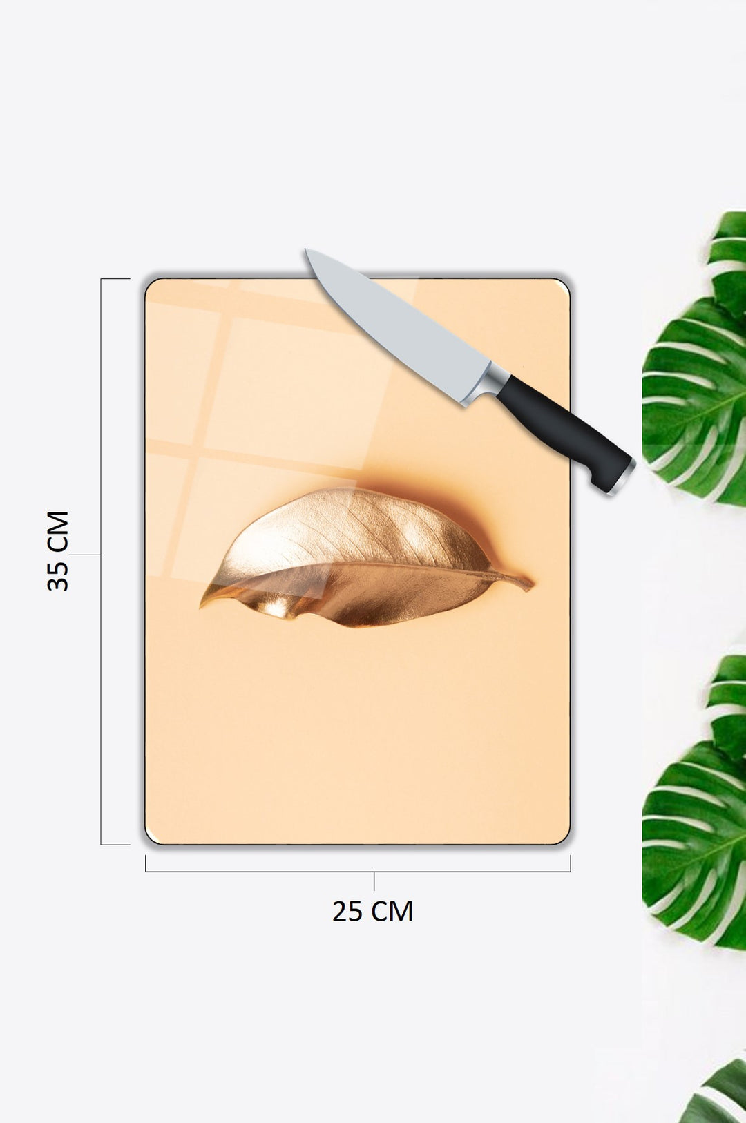 Yaprak Desen Cam Kesme Tablası