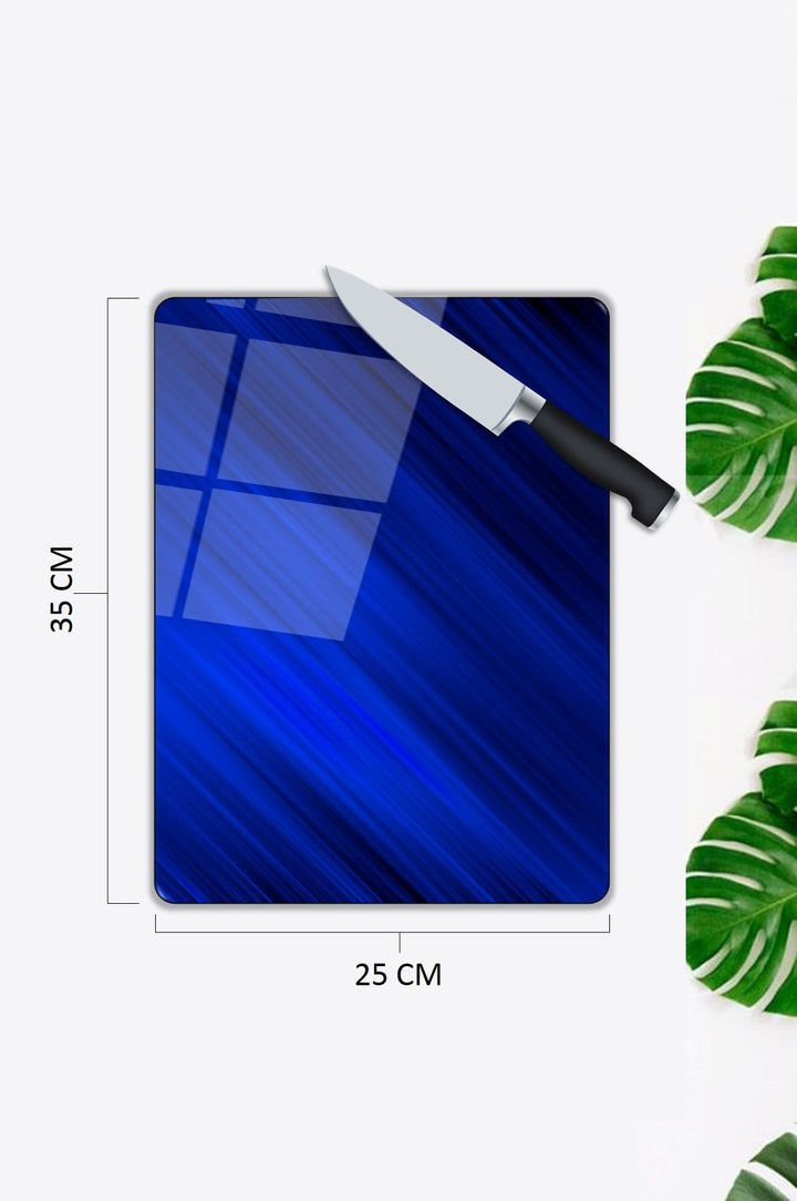Gece Mavisi Cam Kesme Tablası
