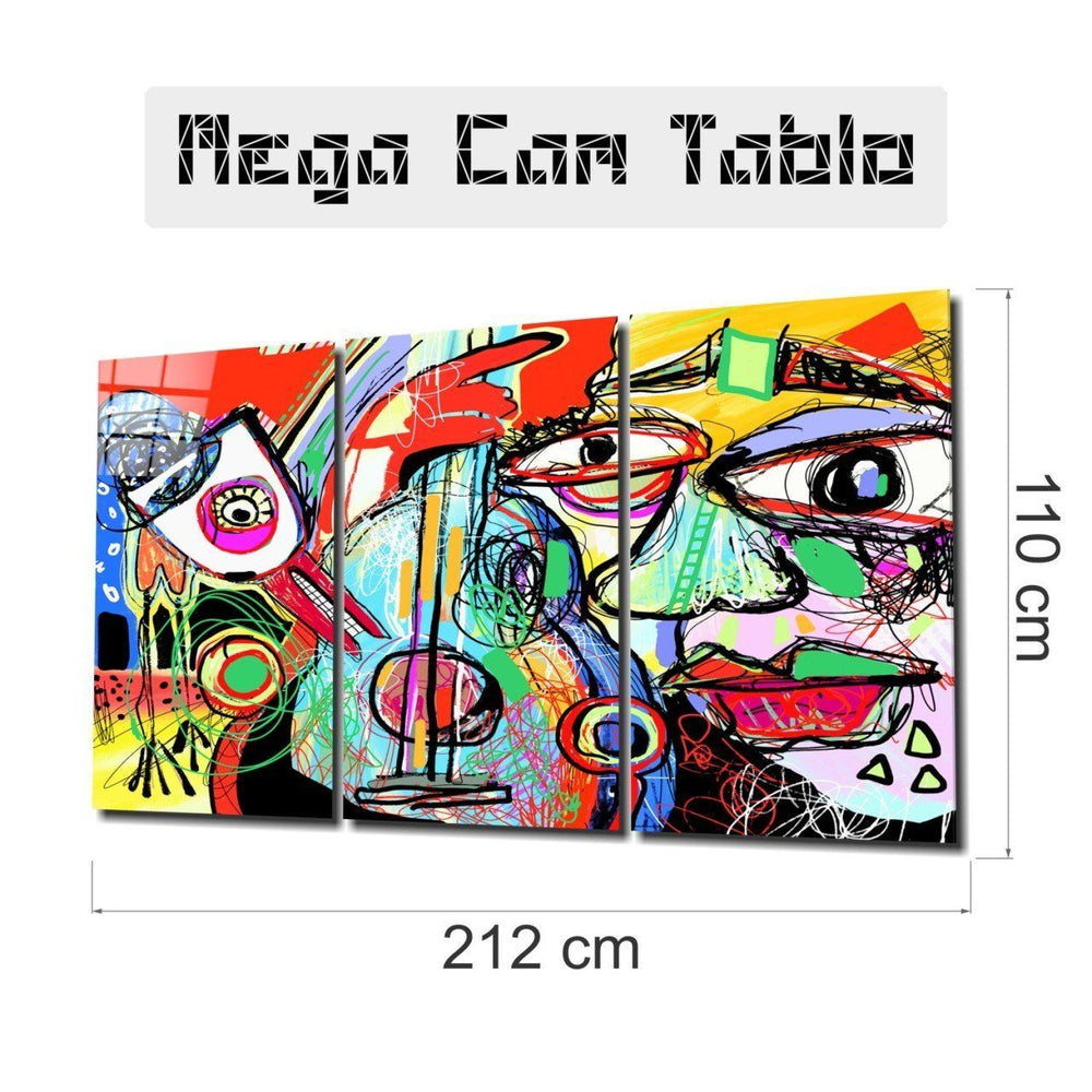 Soyut Çello Mega Cam Tablo