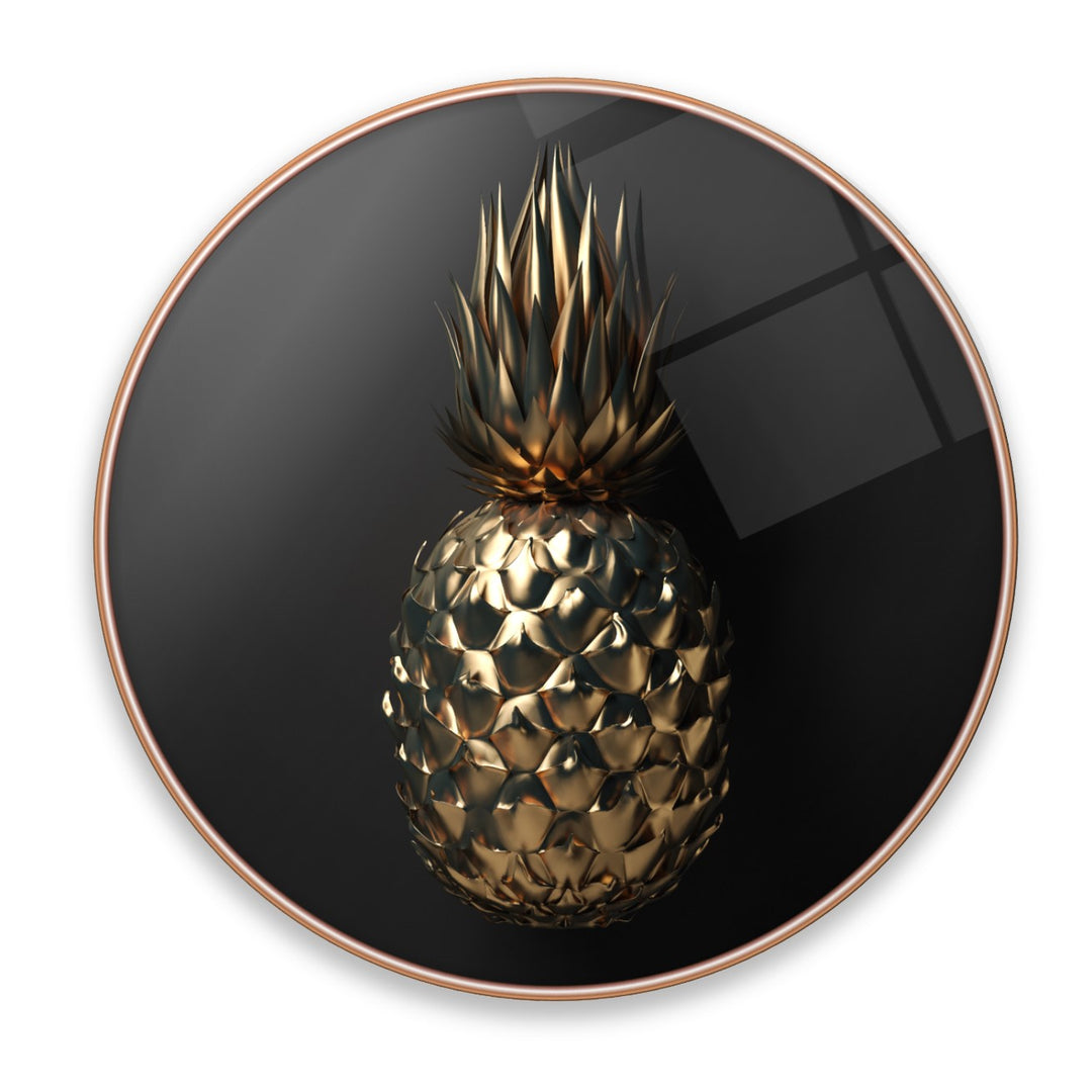 Ananas Yuvarlak Cam Tablo